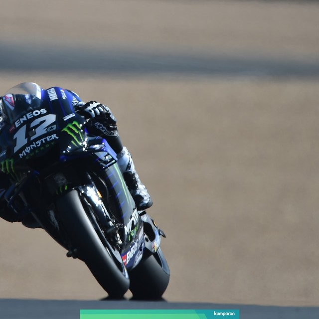 Pebalap Monster Energy Yamaha, Maverick Vinales, di sesi latihan bebas satu GP Prancis 2019. Foto: JEAN-FRANCOIS MONIER/AFP