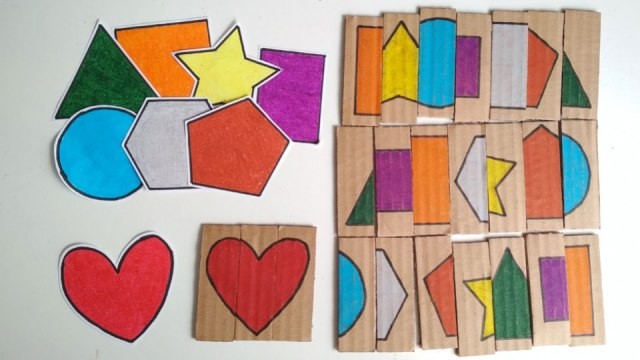 Ide Bermain Untuk Si Kecil Cardboard Shape Puzzle Kumparan Com