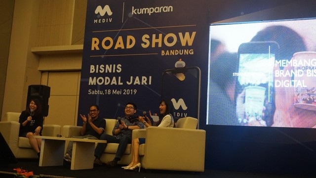com-Roadshow Mediv Bandung, Stefanie Kurniadi di talkshow "Bisnis Modal Jari"