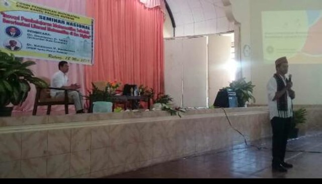 Semianr Nasional di Aula Misio STKIP St.Paulus Ruteng, Kabupaten Manggarai pada Sabtu (18/5). Sumber foto : Istimewa. 