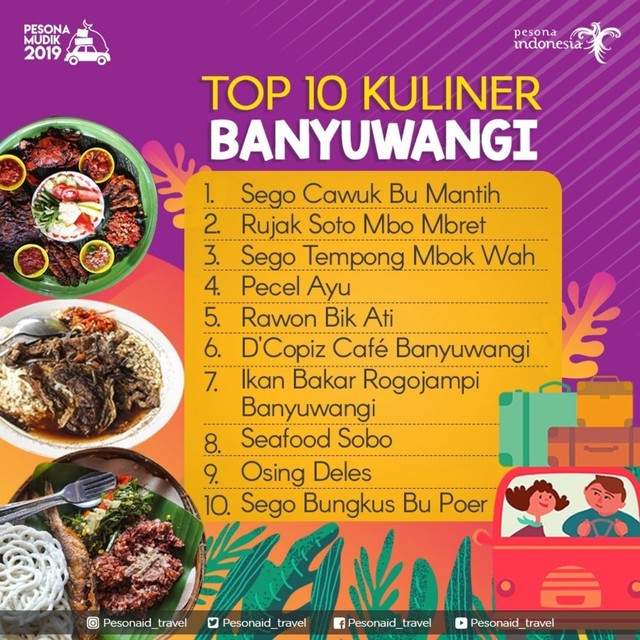 com-Top kuliner di Banyuwangi versi Kementerian Pariwisata Foto: Dok. Kementerian Pariwisata