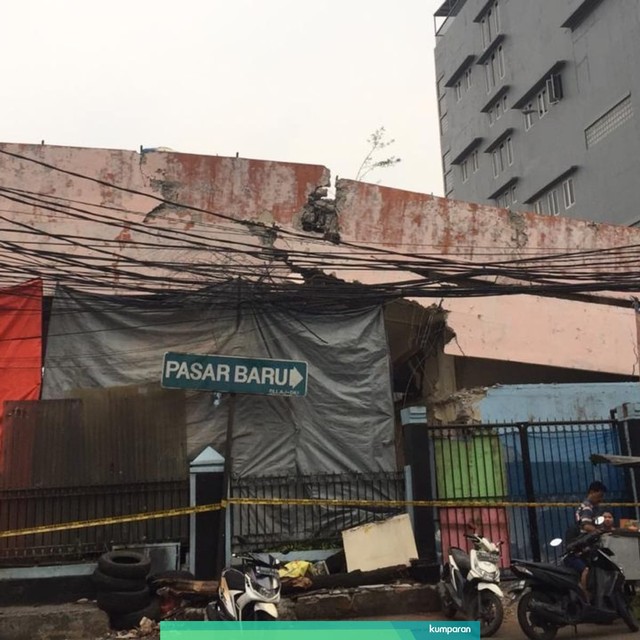 Lokasi SD yang dirobohkan di Pasar Baru, Jakarta Pusat. Foto: Ferry Fadhlurrahman/kumparan
