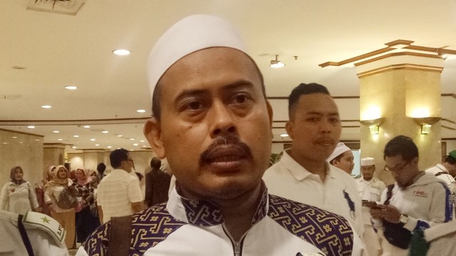 Ketua PA 212, Slamet Maarif di Grand Sahid Jaya. Foto: Prabarini Kartika/kumparan
