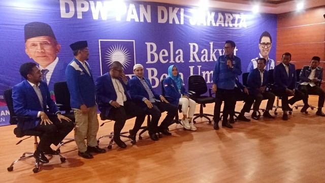 Koferensi Pers DPW PAN DKI Jakarta yang lolos DPRD dan DPR RI. Foto: Fahrian Saleh/kumparan