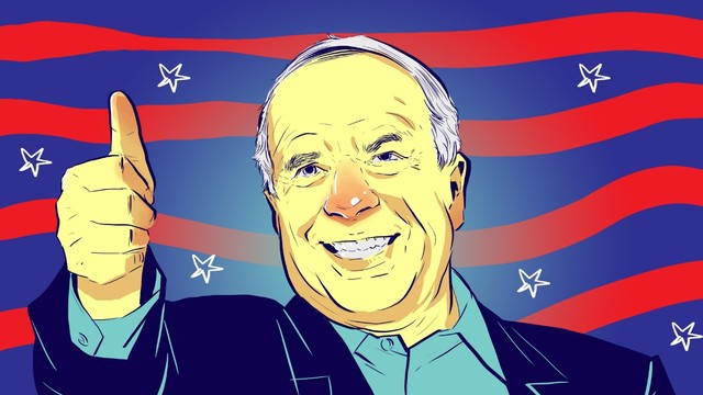 Ilustrasi John McCain. (Indra/kumparan)