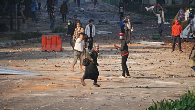 Massa aksi di kawasan Tanah Abang