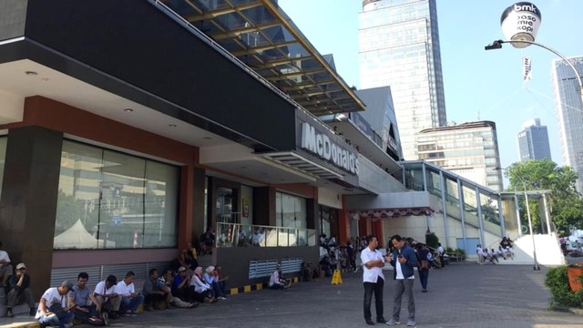 Suasana di kawasan Sarinah, Jakarta Pusat