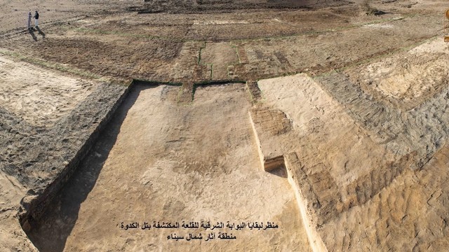 Benteng tertua Mesir yang ditemukan arkeolog di situs Tell El-Kedwa di Sinai Utara. Foto: Kementerian Purbakala Mesir