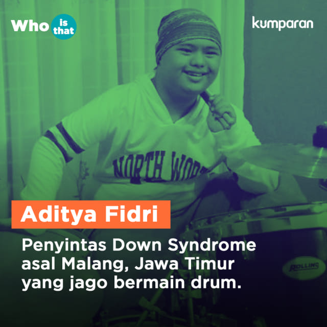 Profil Aditya Fidri, penyintas down syndrome Desain: Nunki/kumparan