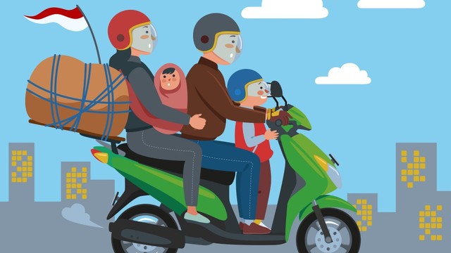 40+ Koleski Terbaik Gambar Ilustrasi Naik Motor