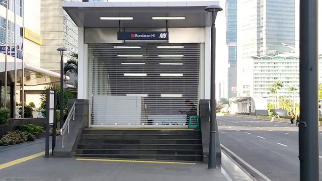 Stasiun MRT Bundaran HI masih ditutup, Pascaricuh