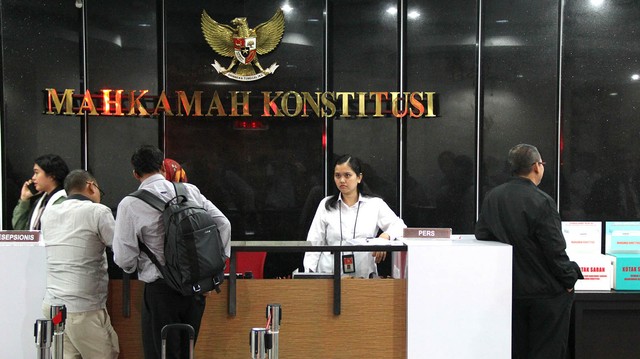 Suasana Ruang Layanan Penerimaan Perselisihian Hasil Pemilu di Mahkamah Konstitusi, Jakarta, Kamis (23/5/2019). Foto: Nugroho Sejati/kumparan