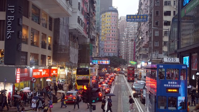 Suasana di Causeway Bay, Hong Kong