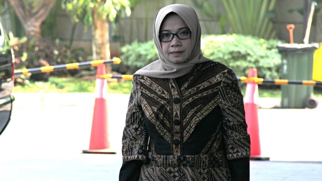 Eni Maulani saat tiba di Gedung KPK, Jakarta. Foto: Nugroho Sejati/kumparan