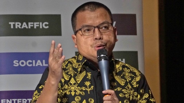 Tim Kuasa Hukum BPN, Denny Indrayana hadiri diskusi Polemik "MK adalah Koentji" di Jakarta, Sabtu (25/5). Foto: Fanny Kusumawardhani/kumparan