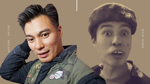 before after Baim wong di video prank