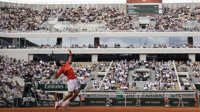 Novak Djokovic di Prancis Terbuka 2019. Foto: Thomas SAMSON / AFP
