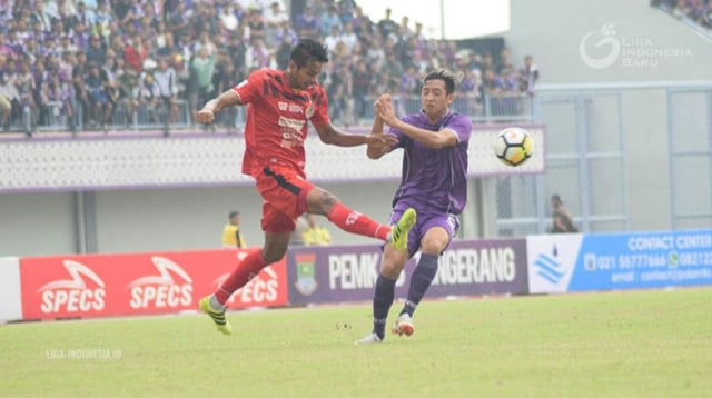 Pertandingan Semifinal Liga 2 antara Persita Tangerang vs Semen Padang Foto: Dok. Liga Indonesia