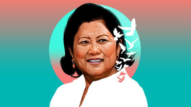 Melepas Ani Yudhoyono. Ilustrator : Kiagoos Aulianshaah/kumparan
