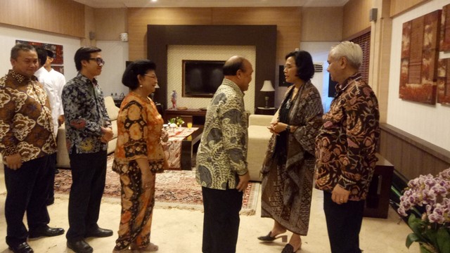 Suasana open house di rumah dinas Menteri Keuangan, Sri Mulyani. Foto: Nicha Muslimawati/kumparan