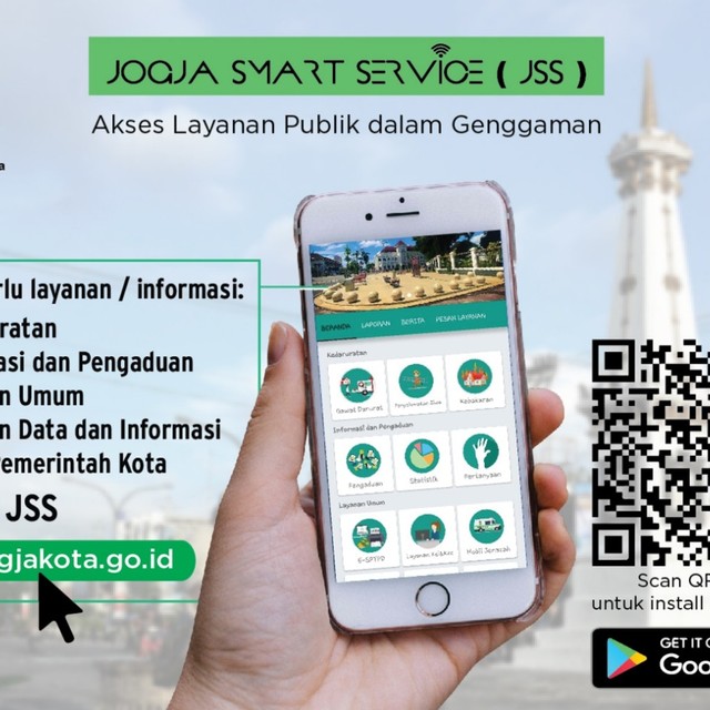 Aplikasi Jogja Smart Service (JSS). Foto: Dok. Pemkot Yogyakarta.