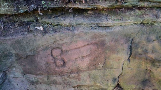 Grafiti kuno bergambar penis di Inggris. Foto: Jon Allison/Newcastle University