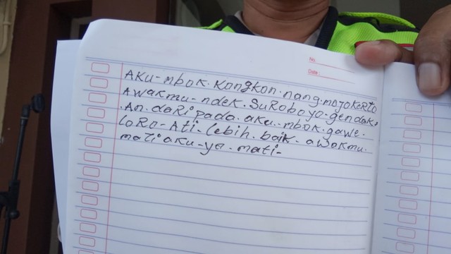 Tulisan Suami sebelum bunuh diri