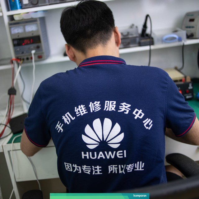 Ilustrasi teknisi Huawei