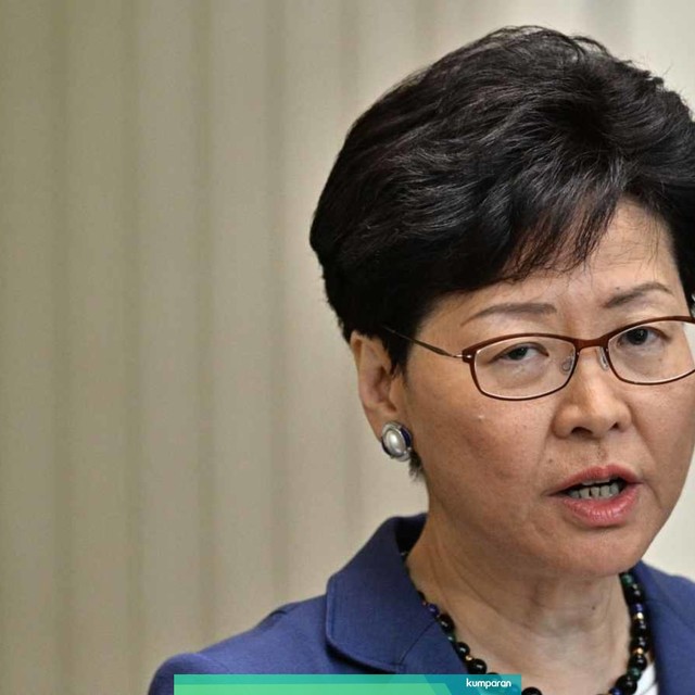 Kepala Eksekutif Hongkong, Carrie Lam. Foto: AFP/ANTHONY WALLACE