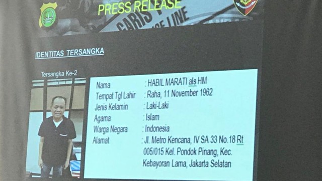 Identitas Tersangka, Habil Marati