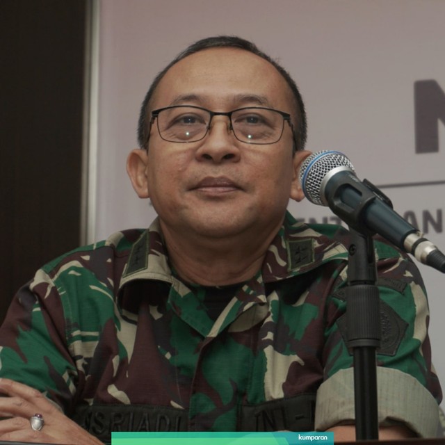 Kapuspen Mayor Jenderal TNI, Sisriadi saat Konferensi Pers di Menkopolhukam. Foto: Fanny Kusumawardhani/kumparan