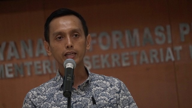 ANggota Pansel Al Araf saat Konferensi Pers di Kementrian Sekertatiat Negara, Jakarta, Selasa (11/6). Foto: Fanny Kusumawardhani/kumparan