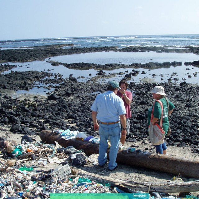 Sampah di Pantai Kamilo, Hawaii Foto: Flickr / Plastic Pollution Coalition