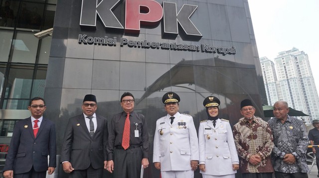 Mendagri beserta Gubernur dan Wakil Gubernur Lampung sambangi KPK