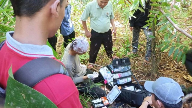 Anak Beruang Madu yang Terkena Jerat Babi di Aceh