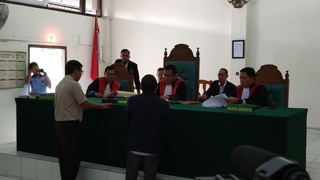 Sidang perdana manajemen Sriwijaya FC yang berlangsung di Pengadilan Negeri Klas 1 Palembang (istimewa)