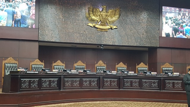 Ruang sidang di Mahkamah Konstitusi. Foto: Efira Tamara Thenu/kumparan