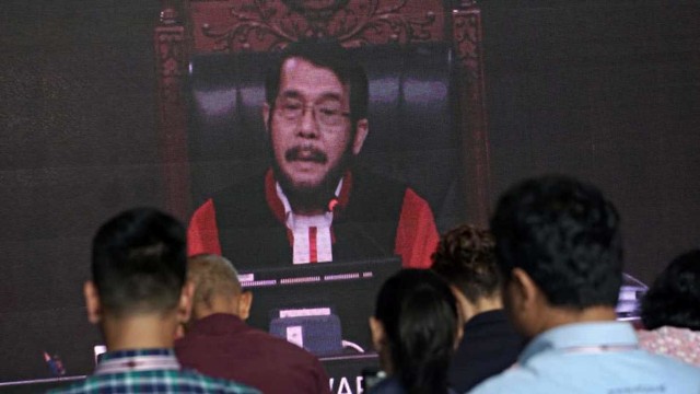 Ketua Hakim Mahkamah Konstitusi, Anwar Usman, Mahkamah Konstitusi, Jakarta, Jumat (14/6). Foto: Fanny Kusumawardhani/kumparan