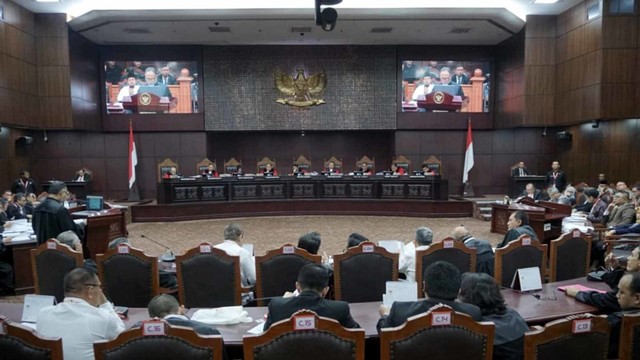 Sidang perdana PHPU Pilpres 2019, di Mahkamah Konstitusi, Jakarta, Jumat (14/6). Foto: Helmi Afandi/kumparan
