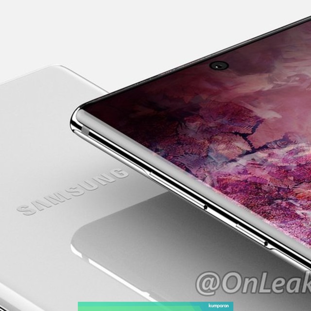 Bocoran informasi wujud Samsung Galaxy Note 10, Foto: @OnLeaks dan @PriceBaba via Twitter