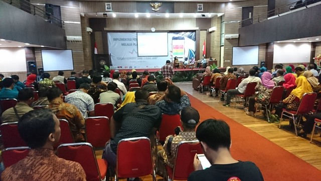 Suasana workshop yang diadakan oleh Komisi Pemberantasan Korupsi (KPK) di Kampus Poltekkes Solo, pada Sabtu (15/6/2019). (Agung Santoso)