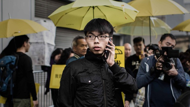 Aktivis demokrasi Hong Kong, Joshua Wong. Foto: AFP/PHILIPPE LOPEZ