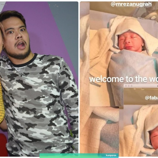 Reza 'SMASH' dikaruniai anak pertama. Foto: Ainul Qalbi/kumparan dan Instagram Story @fabananash