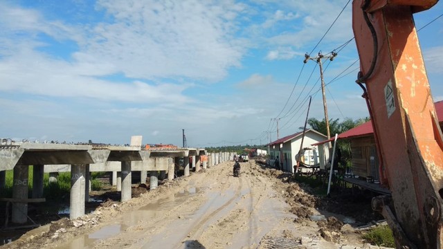 Kondisi jalan Pangkalan Bun - Kotawaringin Lama. (Foto: DPUPR Kobar)