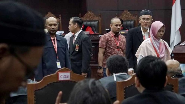 Sejumlah saksi dari pihak BPN hadir pada sidang pemeriksaan saksi Perselisihan Hasil Pemilihan Umum 2019 di Gedung Mahkamah Konstitusi, Jakarta, Rabu (19/6). Foto: Fanny Kusumawardhani/kumparan
