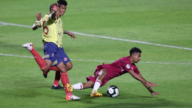 Pertandingan Copa America antara Kolombia dan Qatar. Foto: REUTERS/Amanda Perobelli