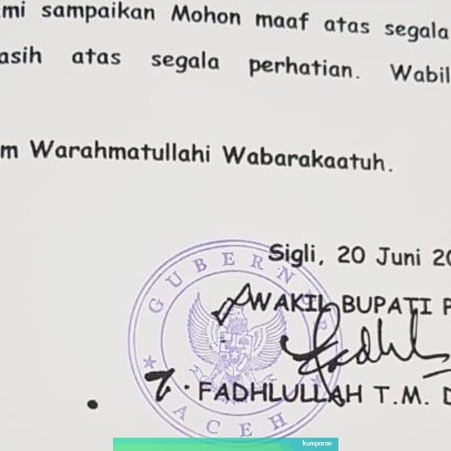 LKPJ Bupati di Aceh berstempel Gubernur Aceh. Foto: Dok. Istiewa