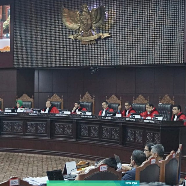 Suasana pada saat sidang lanjutan Sengketa Pilpres 2019 di Mahkamah Konstitusi, Jakarta, Jumat (21/6). Foto: Helmi Afandi Abdullah/kumparan
