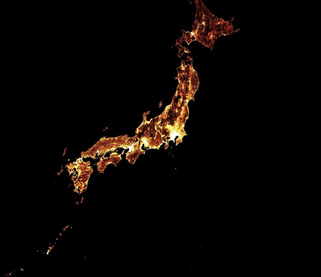 Gambar satelit Facebook AI peta Jepang