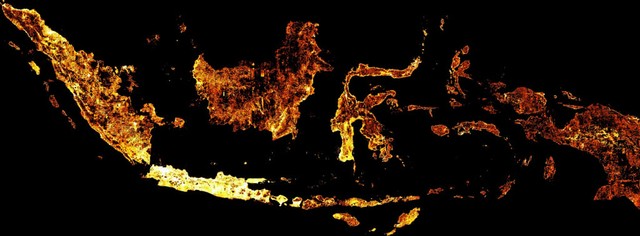 Gambar satelit Facebook AI peta Indonesia